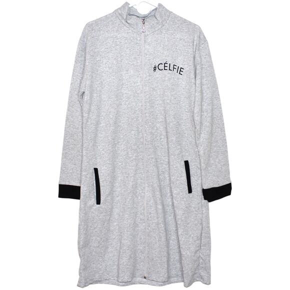 #celfie Grey Long Sweatshirt Dress Size Large - Picture 1 of 3